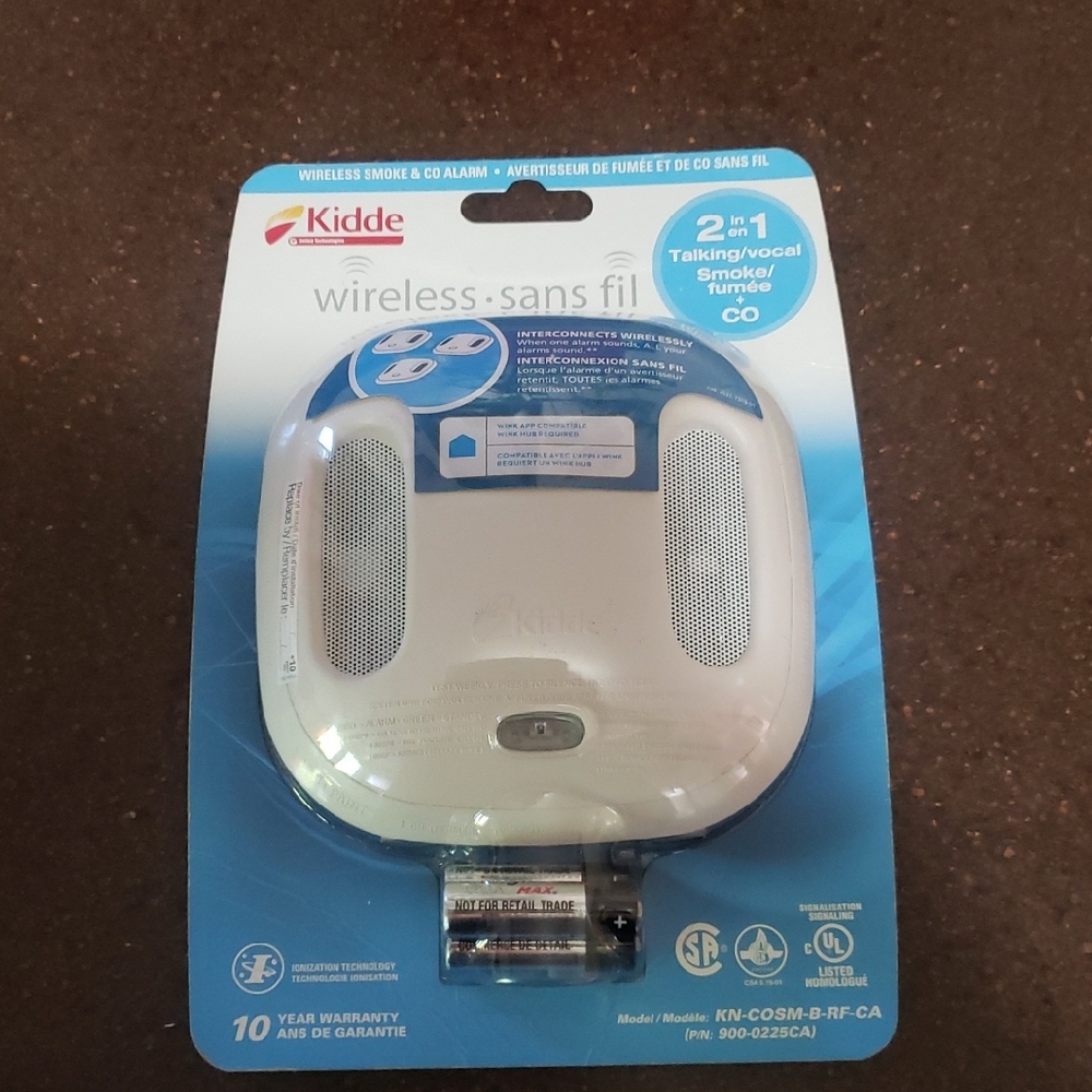 Kidde Battery Operated Wireless Combination Smoke and CO Alarm with Voice Alert